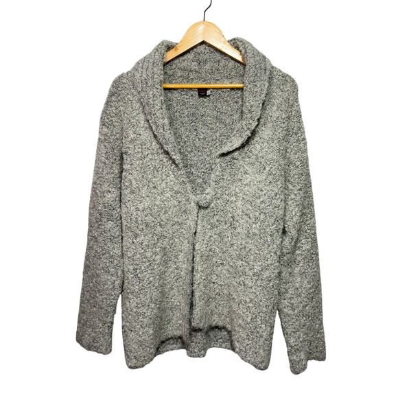 Tabask Handmade Alpaca Blend Cardigan Sweater Women’s Size L Gray Hooded Peru - Picture 1 of 6